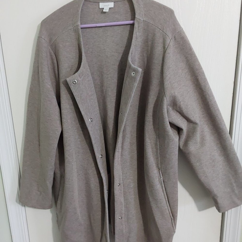 J.Jill  Size XL snap front sweater